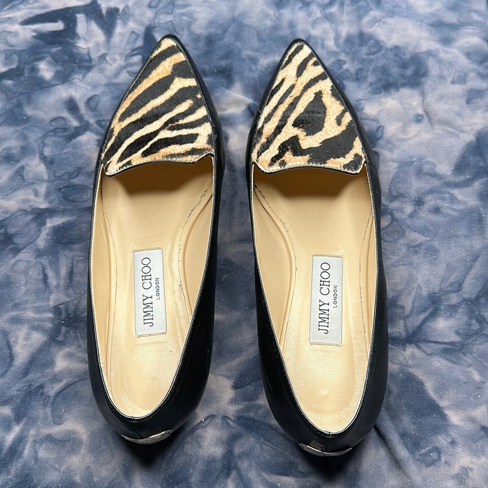 Jimmy Choi calf hair flats